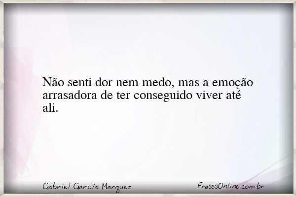 Frase de Gabriel García Marquez