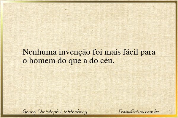 Frase de Georg Christoph Lichtenberg