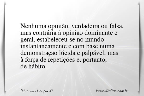 Frase de Giacomo Leopardi