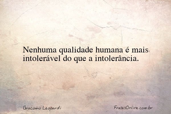 Frase de Giacomo Leopardi