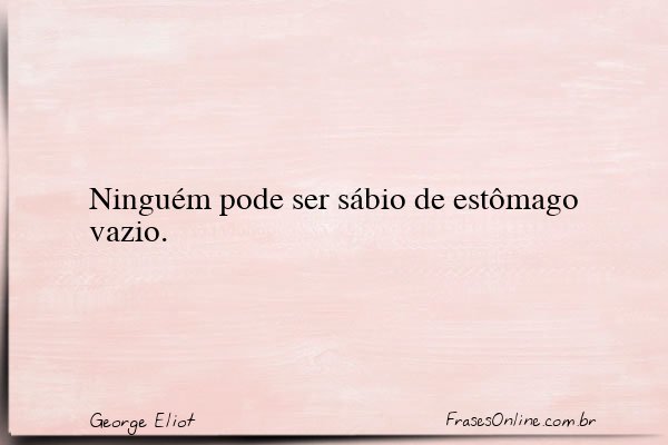 Frase de George Eliot
