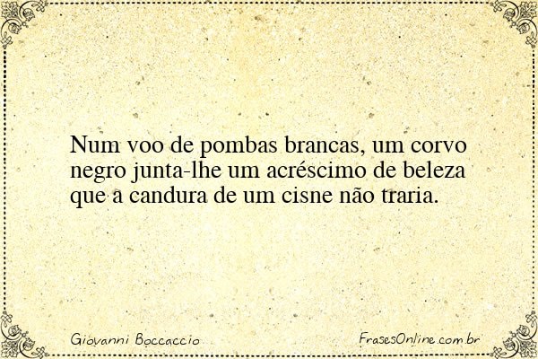 Frase de Giovanni Boccaccio