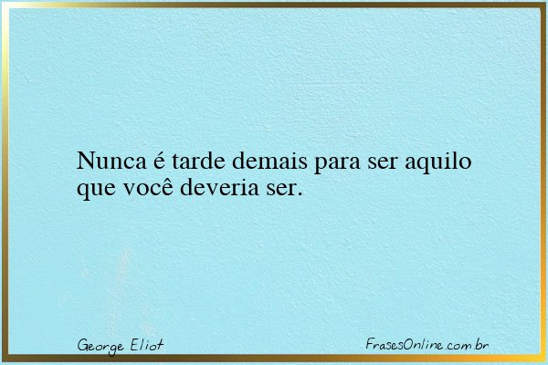 Frase de George Eliot
