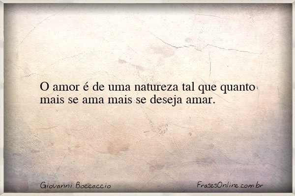 Frase de Giovanni Boccaccio