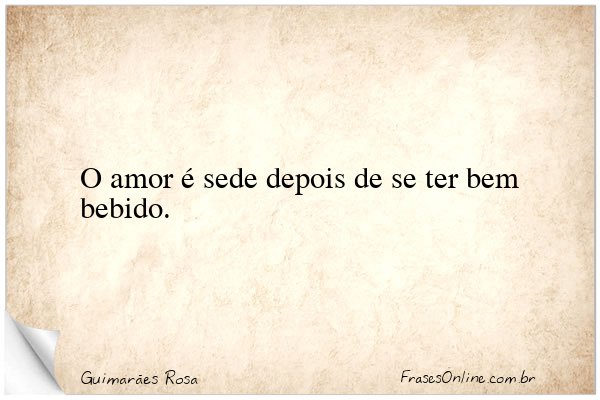 Frase de Guimarães Rosa