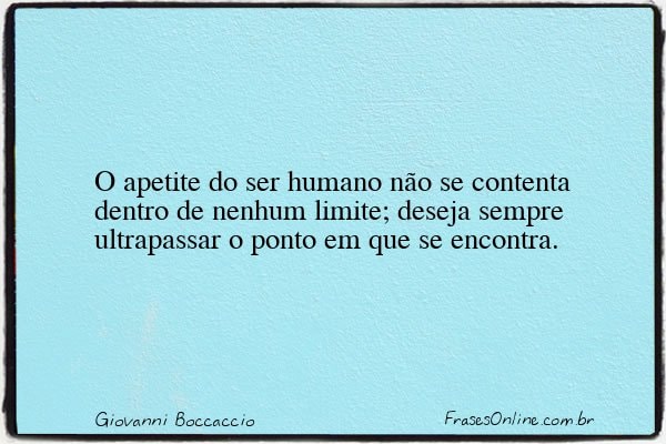Frase de Giovanni Boccaccio