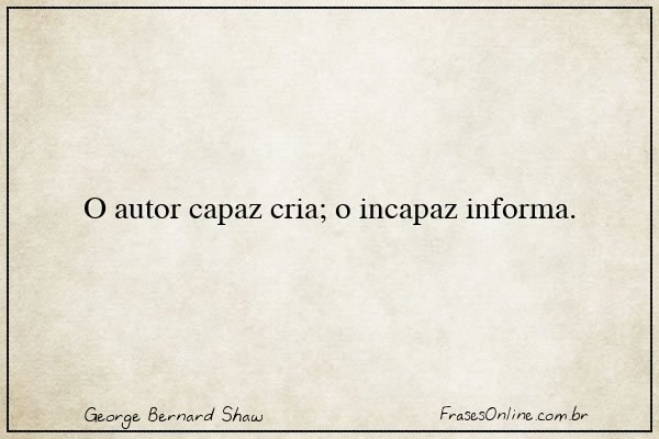 Frase de George Bernard Shaw