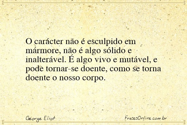 Frase de George Eliot