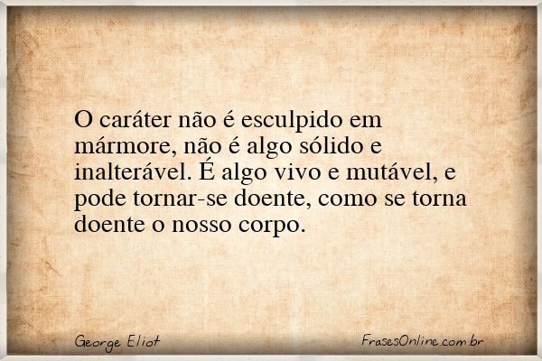 Frase de George Eliot