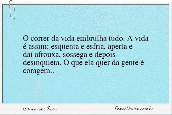 Frase de Guimarães Rosa