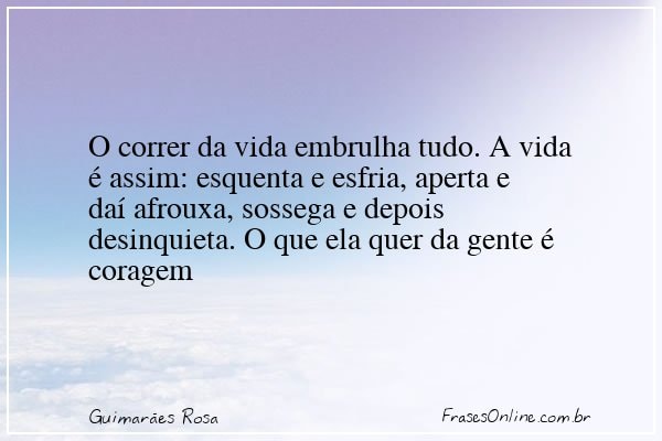 Frase de Guimarães Rosa