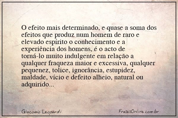Frase de Giacomo Leopardi