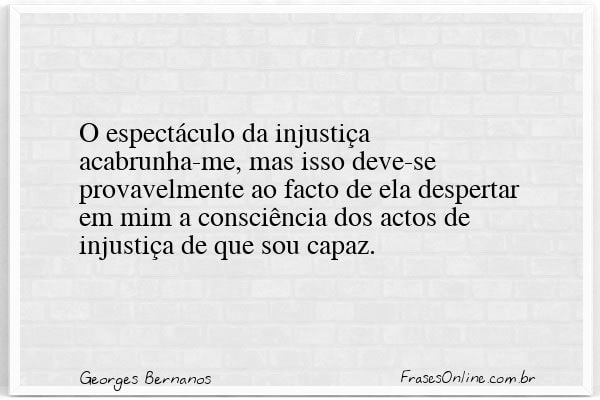 Frase de Georges Bernanos