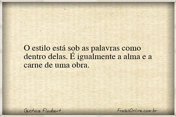 Frase de Gustave Flaubert