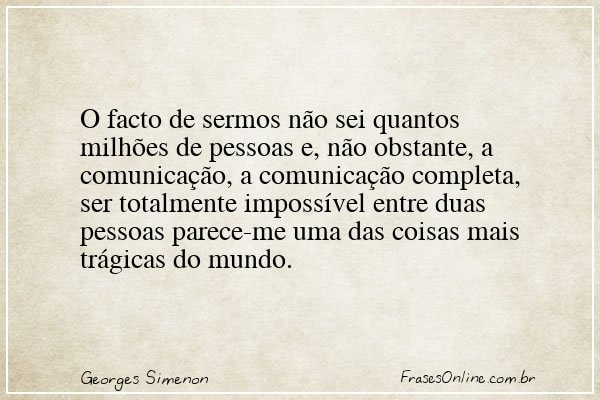 Frase de Georges Simenon