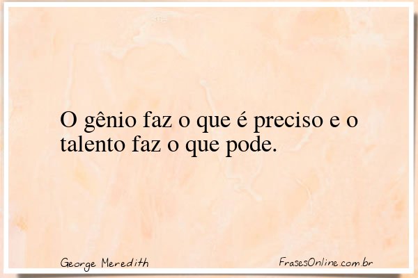 Frase de George Meredith