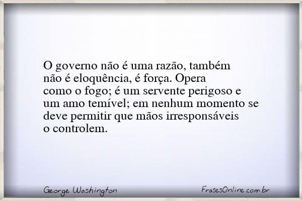Frase de George Washington