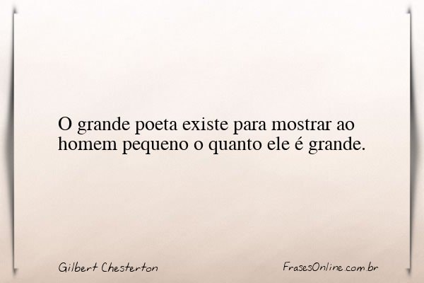 Frase de Gilbert Chesterton