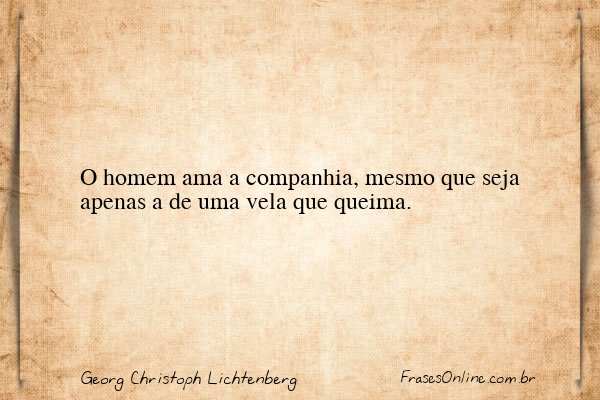 Frase de Georg Christoph Lichtenberg