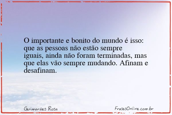 Frase de Guimarães Rosa