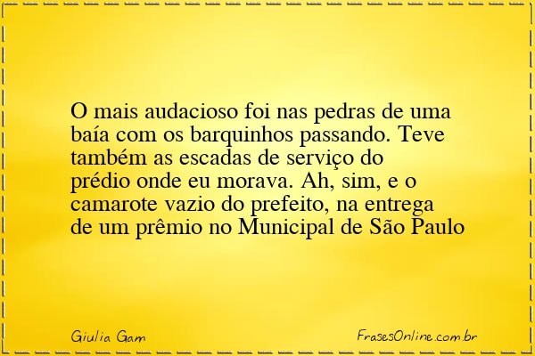 Frase de Giulia Gam