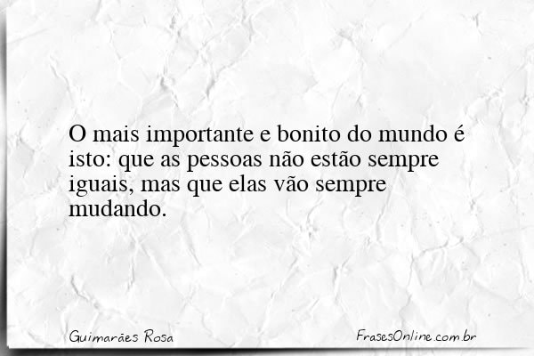 Frase de Guimarães Rosa