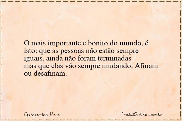 Frase de Guimarães Rosa
