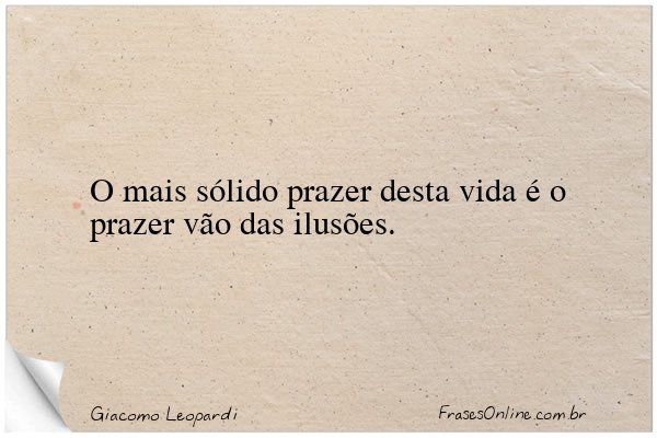 Frase de Giacomo Leopardi