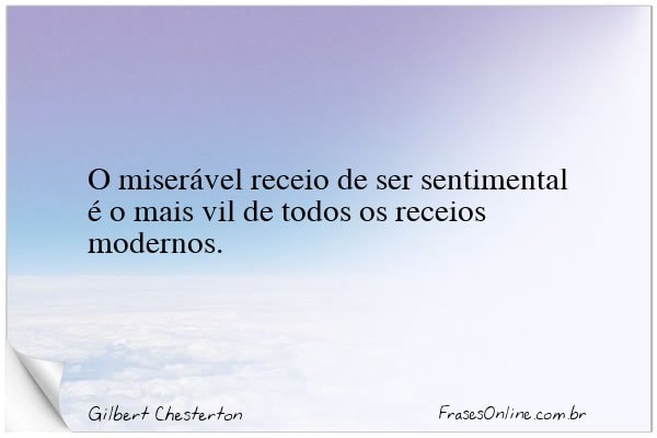 Frase de Gilbert Chesterton