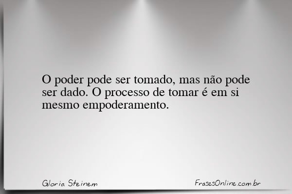 Frase de Gloria Steinem