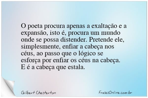 Frase de Gilbert Chesterton