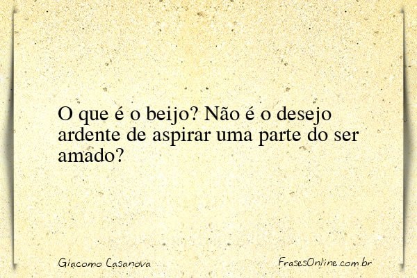 Frase de Giacomo Casanova