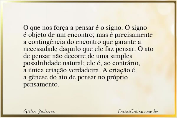 Frase de Gilles Deleuze