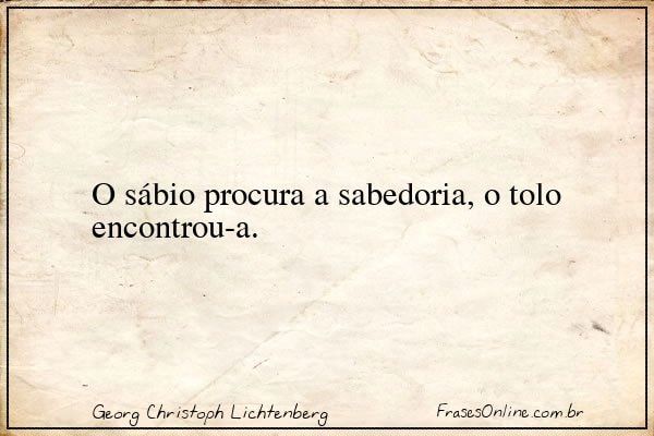 Frase de Georg Christoph Lichtenberg