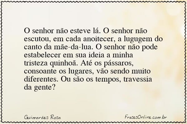 Frase de Guimarães Rosa