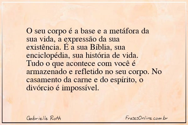 Frase de Gabrielle Roth