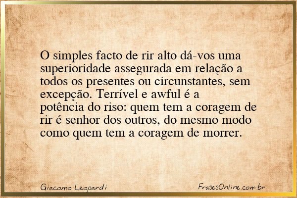 Frase de Giacomo Leopardi
