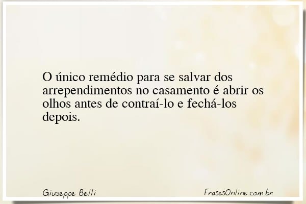 Frase de Giuseppe Belli