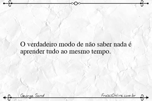 Frase de George Sand