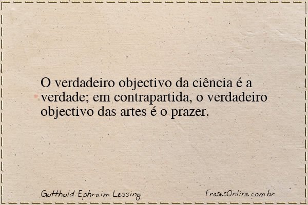 Frase de Gotthold Ephraim Lessing