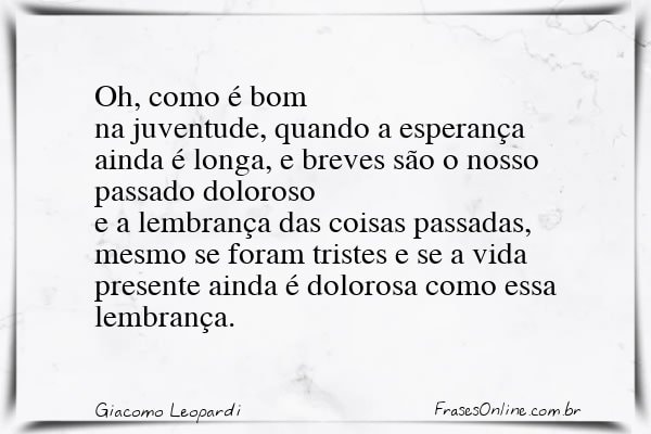 Frase de Giacomo Leopardi