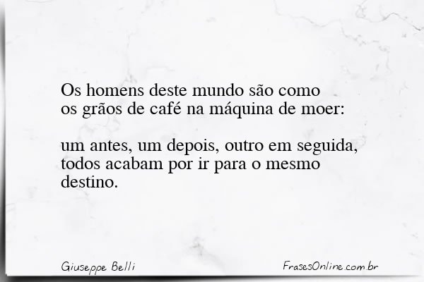 Frase de Giuseppe Belli