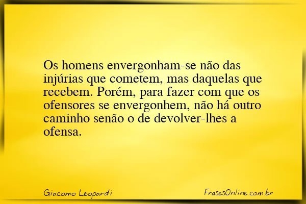 Frase de Giacomo Leopardi