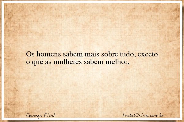 Frase de George Eliot