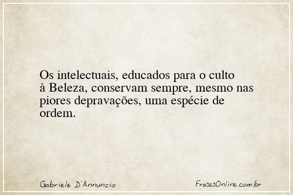 Frase de Gabriele D'Annunzio