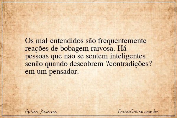 Frase de Gilles Deleuze