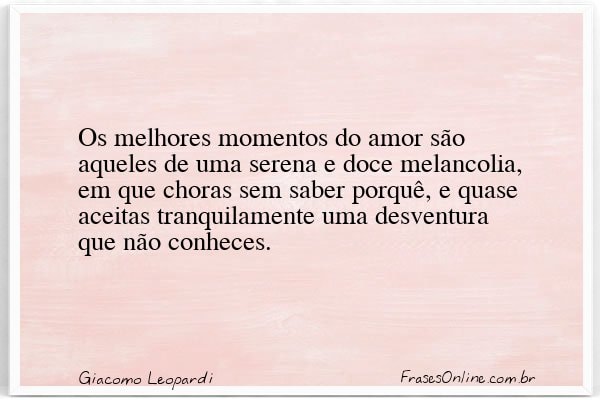 Frase de Giacomo Leopardi