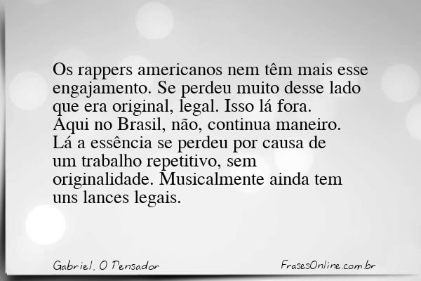 Frase de Gabriel, O Pensador