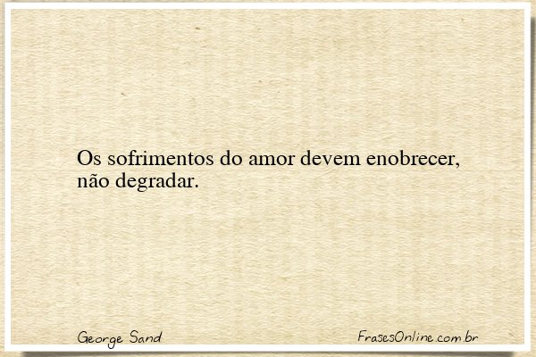 Frase de George Sand