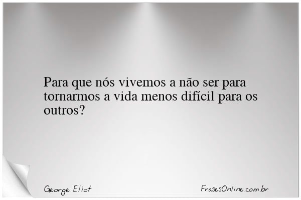 Frase de George Eliot